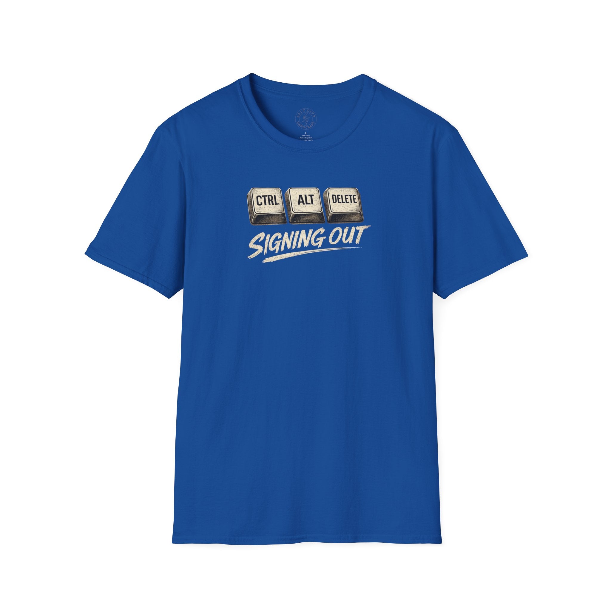 Ctrl Alt Delete "Signing Out" T-Shirt — Funny Tech Retirement Tee