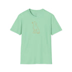 Minimal Outline Labrador T-Shirt — Simple Line Dog Tee for Pet Lovers