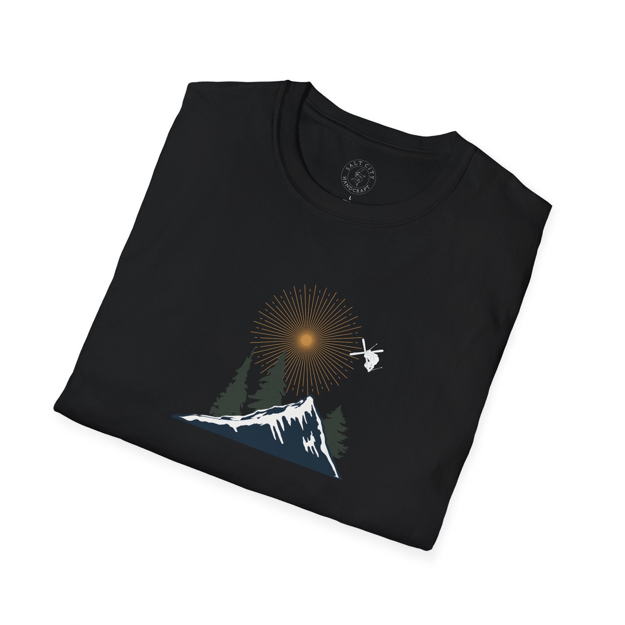 Backcountry Skier T-Shirt | Nature Minimalist Outdoor | Sunset Skier