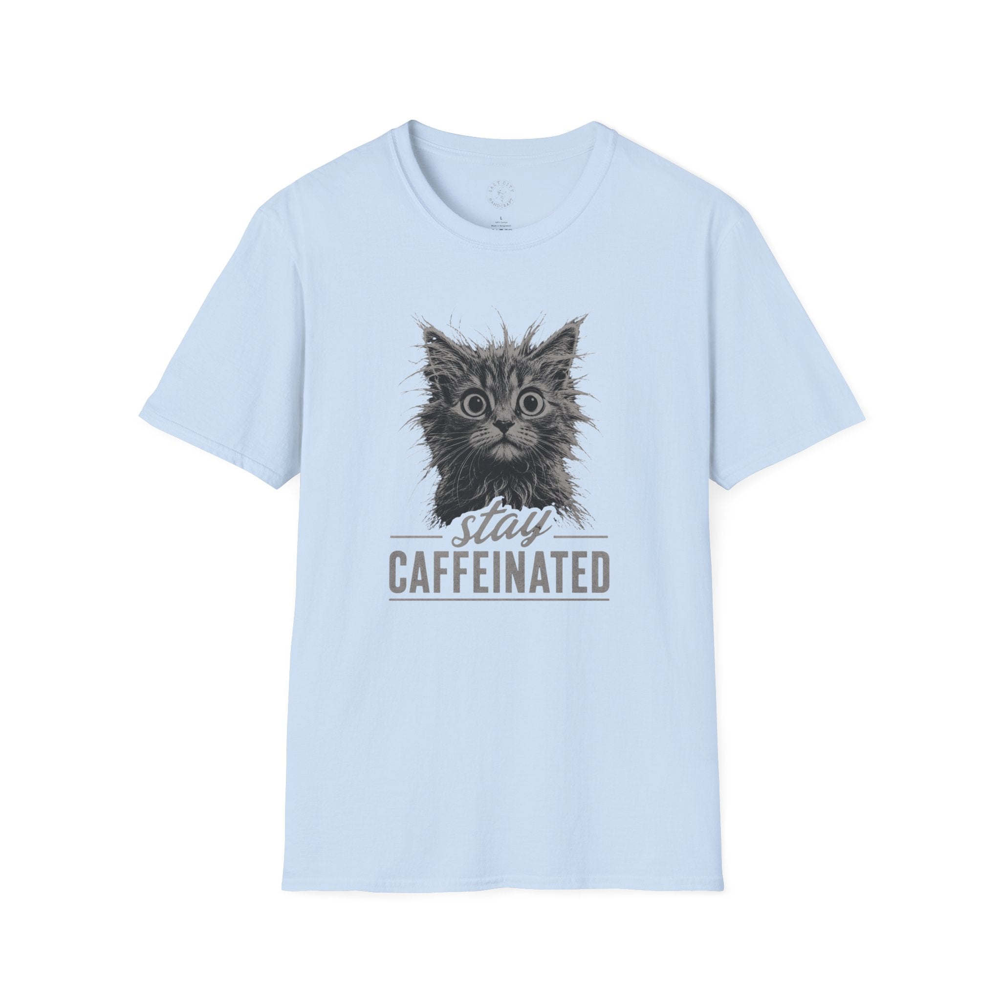 Stay Caffeinated Cat T-Shirt | Cat Tee