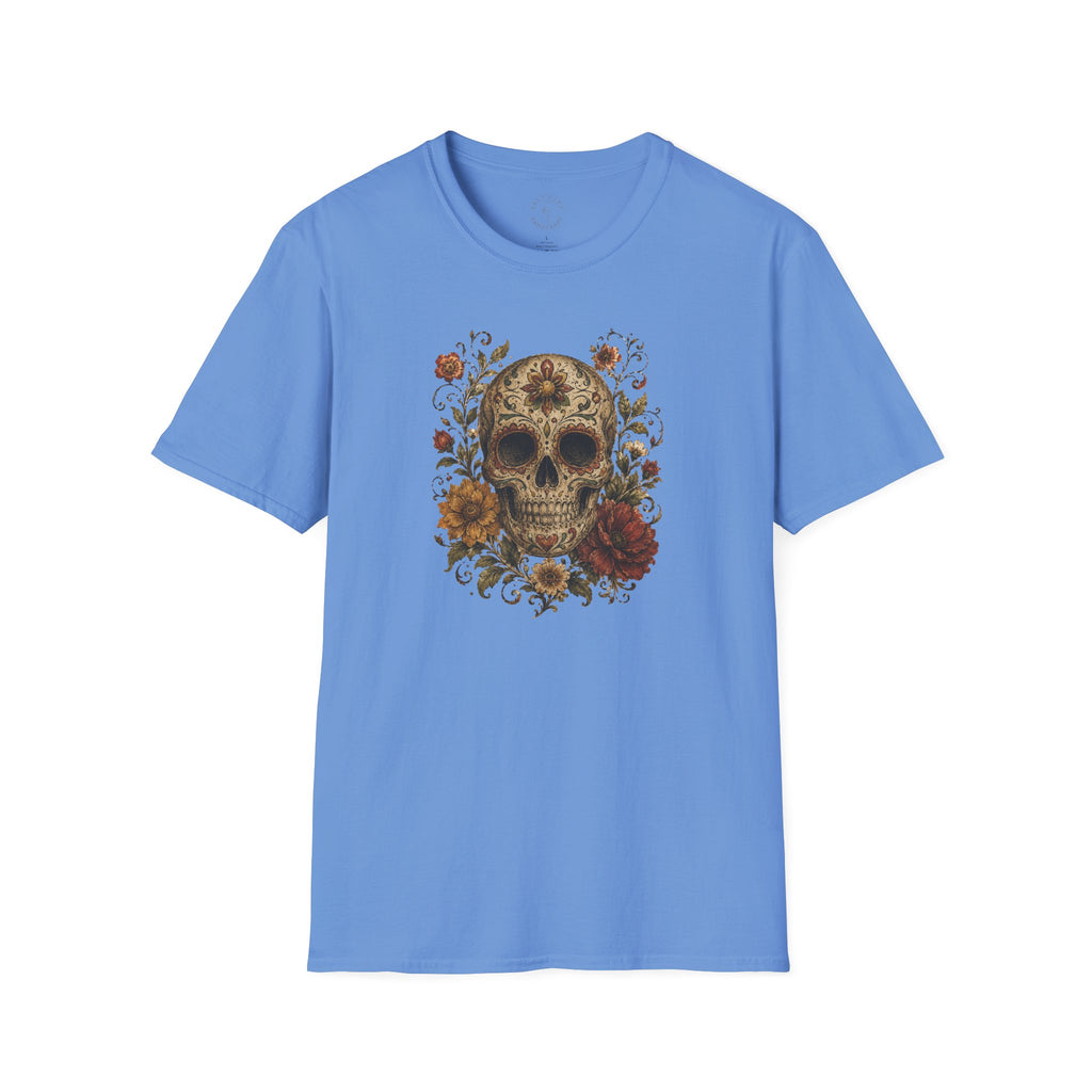 Floral Skull T-Shirt - Day of the Dead Skull Tee