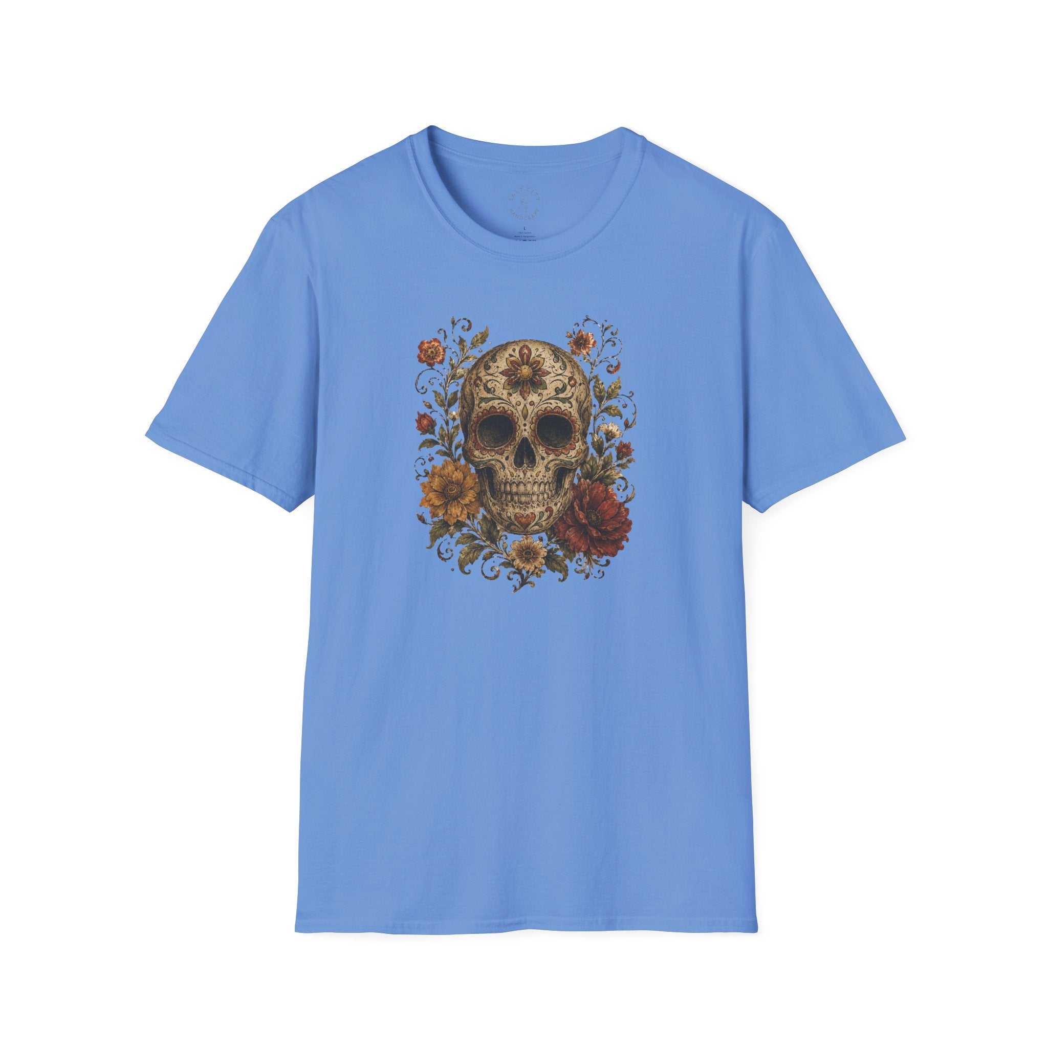 Floral Skull T-Shirt - Day of the Dead Skull Tee
