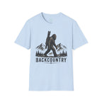 Backcountry Sasquatch T-Shirt — Mountain Skiing Bigfoot Outdoor Tee