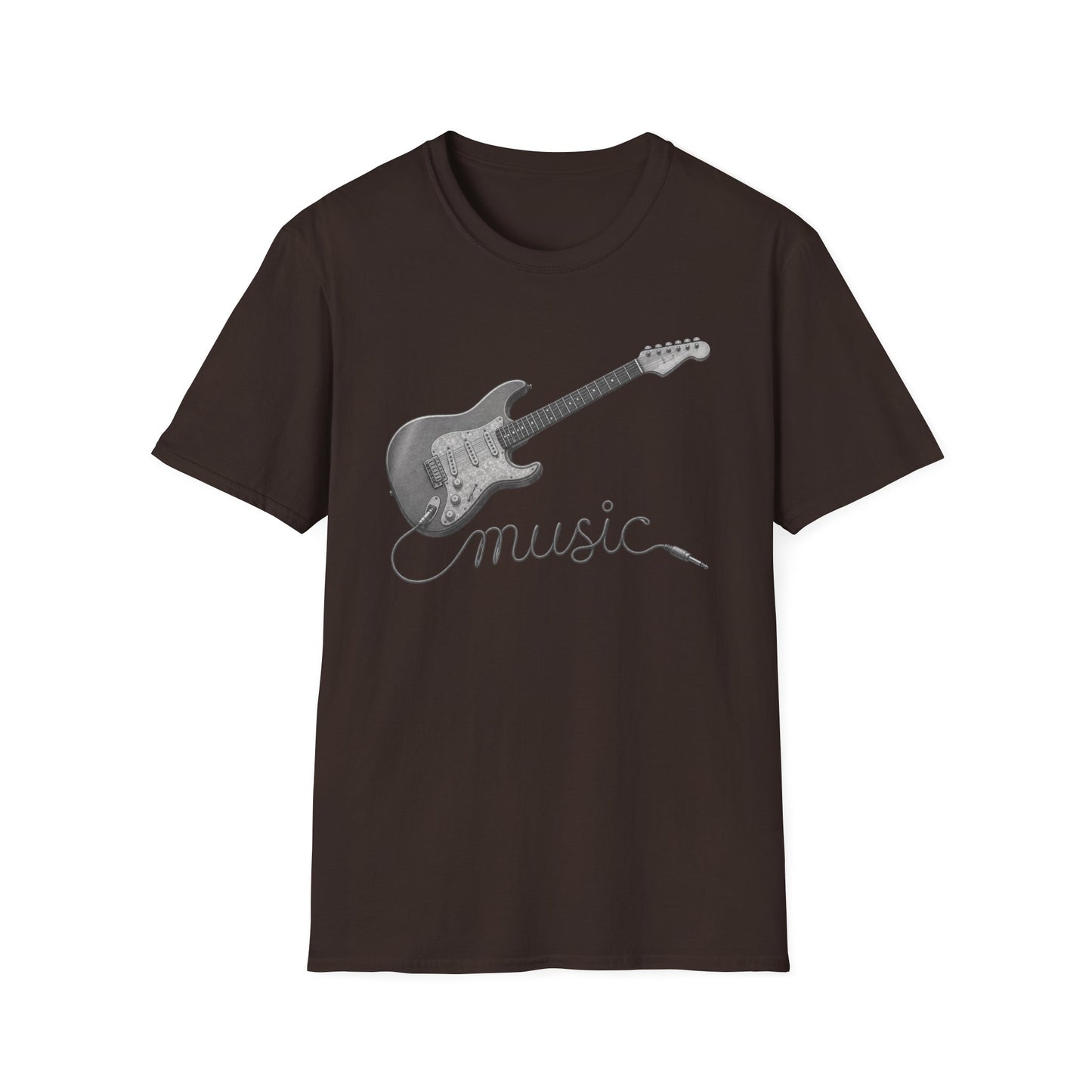 Guitar 'Music' Graphic T-Shirt — Vintage Electric Guitar Tee