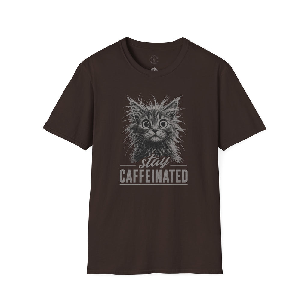 Stay Caffeinated Cat T-Shirt | Cat Tee