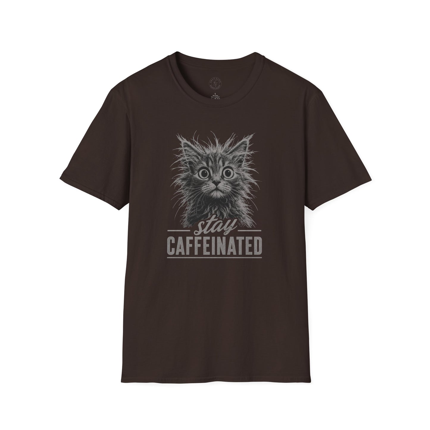 Stay Caffeinated Cat T-Shirt | Cat Tee