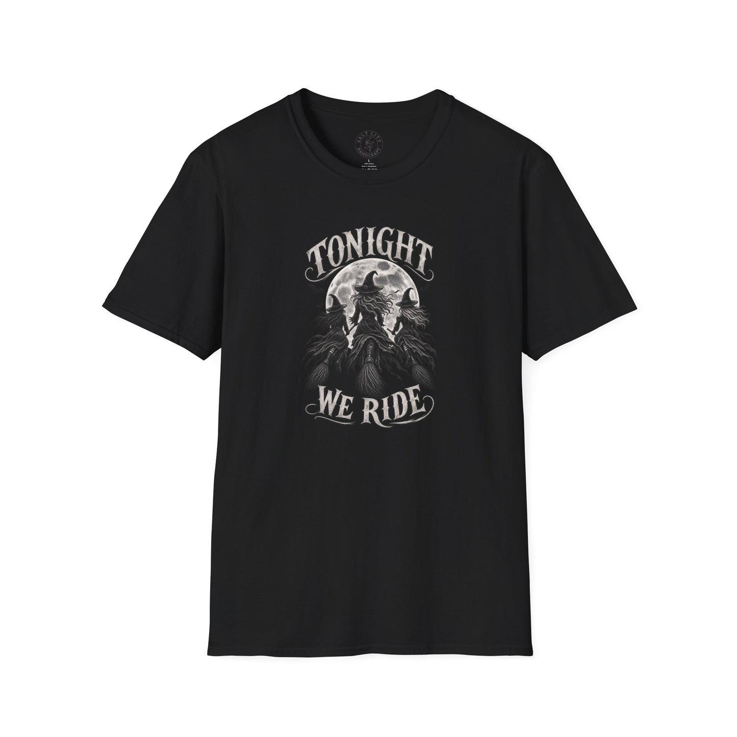 Halloween Witch Riders T‑Shirt - "Tonight We Ride" Vintage Moonlit Witch Design
