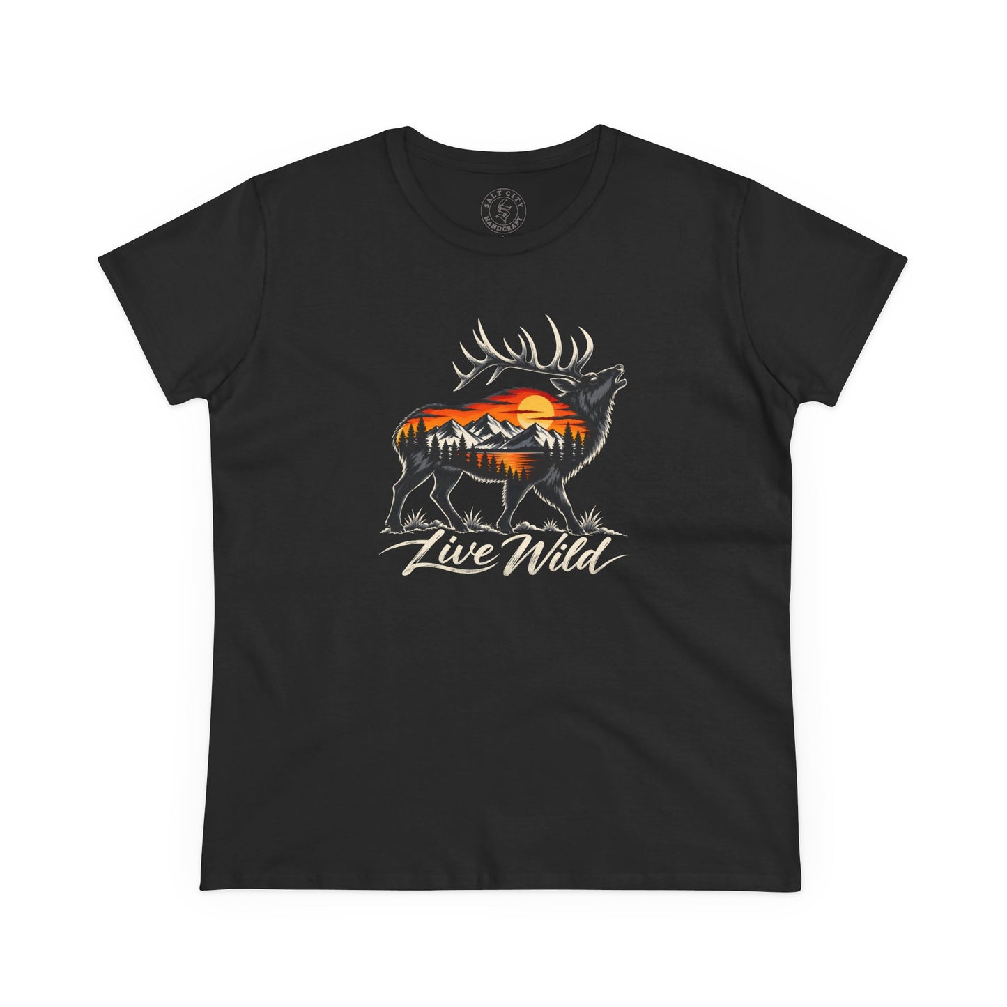 Women's Midweight Elk Cotton Tee