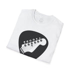 Guitar Pick with Electric Guitar Headstock T-Shirt | Guitar Tee