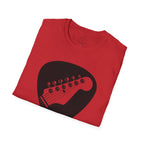 Guitar Pick with Electric Guitar Headstock T-Shirt | Guitar Tee