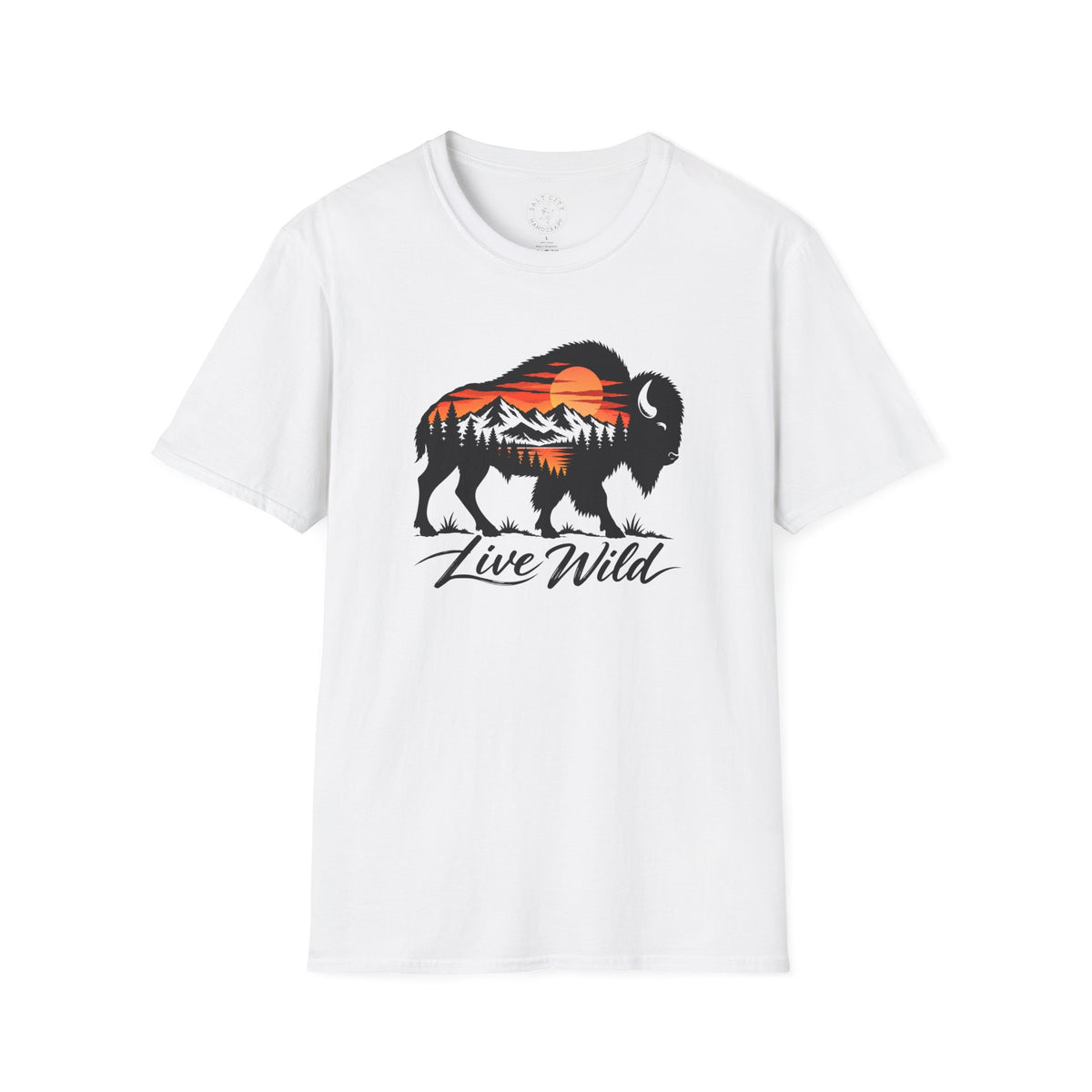 Unisex Softstyle Bison T-Shirt - Outdoors Animal Tee