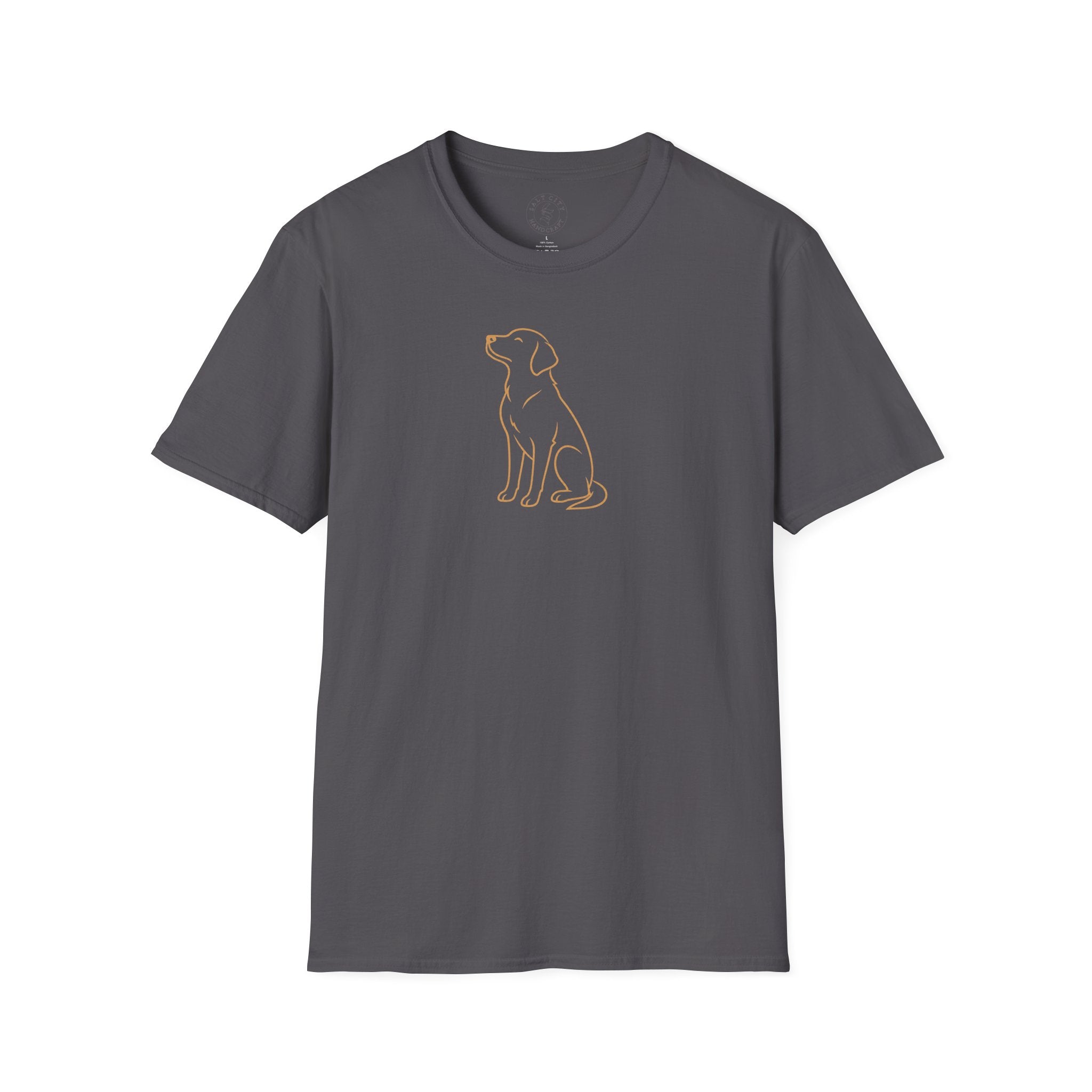 Minimal Outline Labrador T-Shirt — Simple Line Dog Tee for Pet Lovers