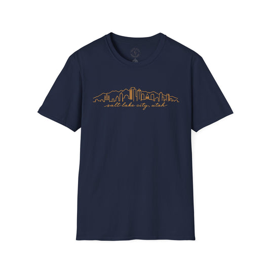 Salt Lake City Skyline T-Shirt — Minimalist Mountain City Tee