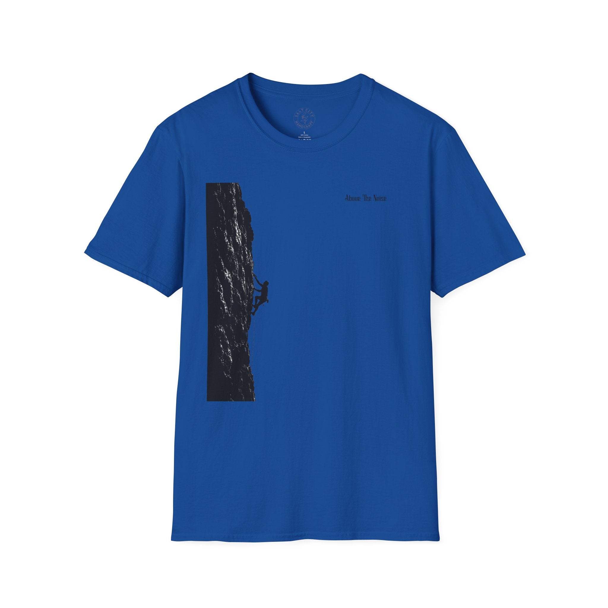 Climber Silhouette T‑Shirt — Above The Noise Minimalist Rock Climbing Tee
