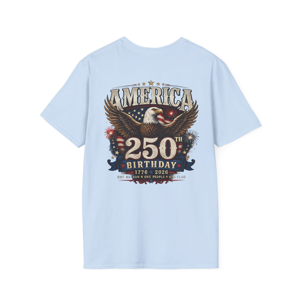 America 250th Birthday T-Shirt — Patriotic Eagle 1776–2026 Celebration Tee