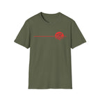 Red Trout Fishing Graphic T-Shirt | Minimal Coastal Stripe