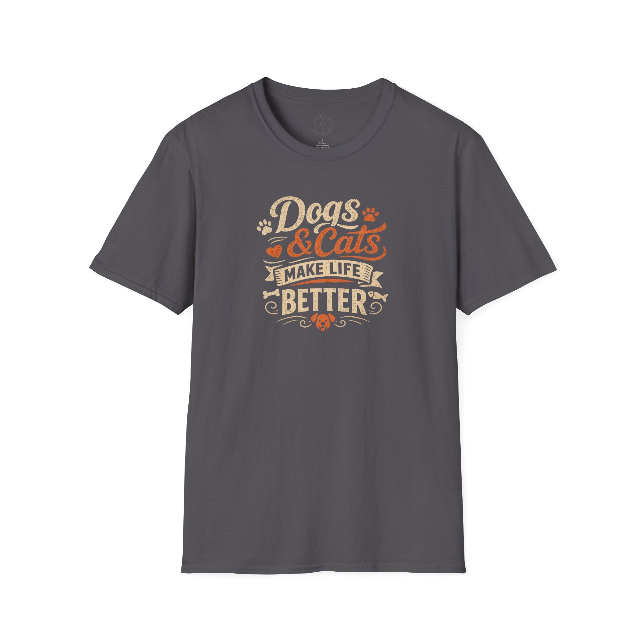 Dogs & Cats Make Life Better T-Shirt | Pet Tee