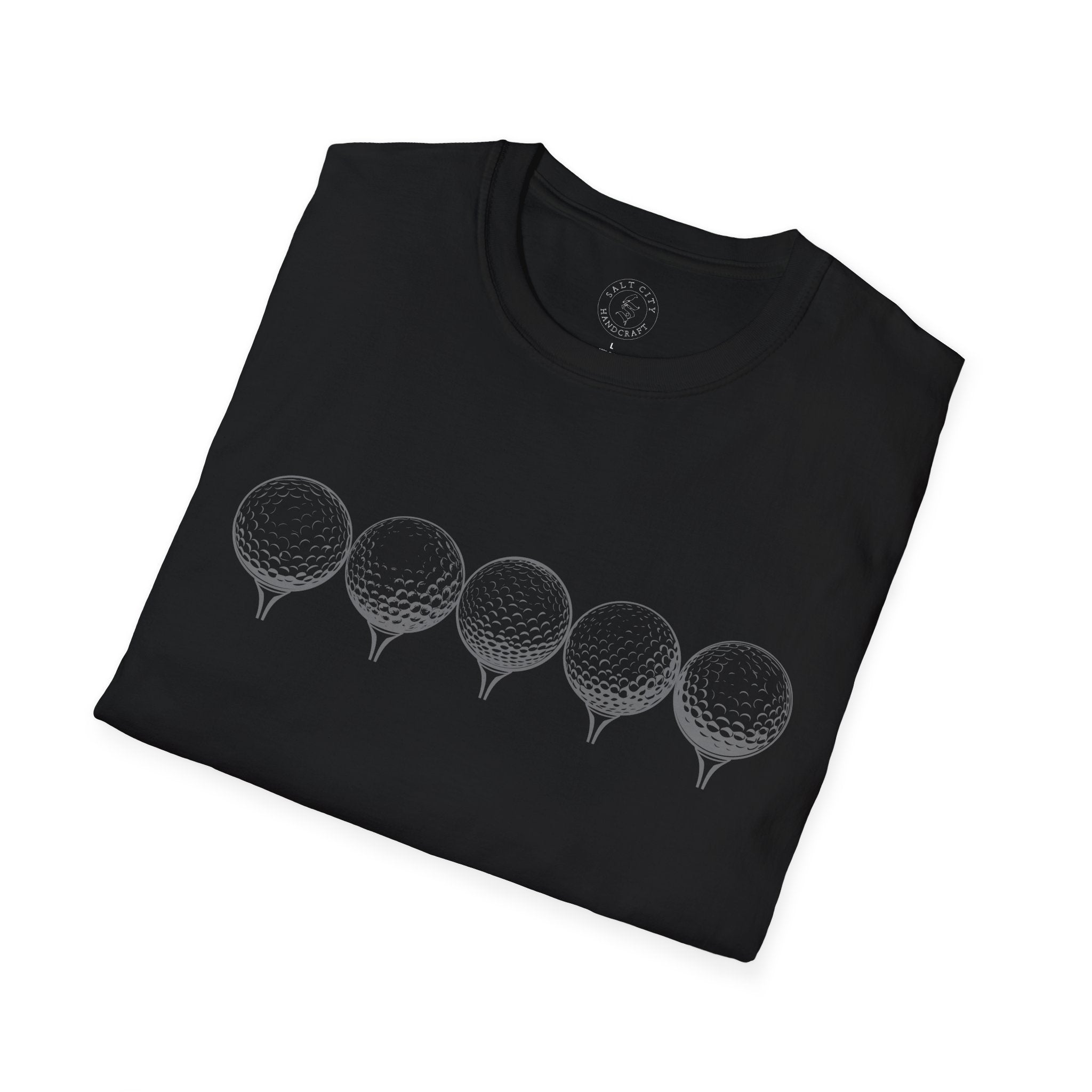 Row of Golf Balls T-Shirt | Minimalist Golf Design | Sports Apparel
