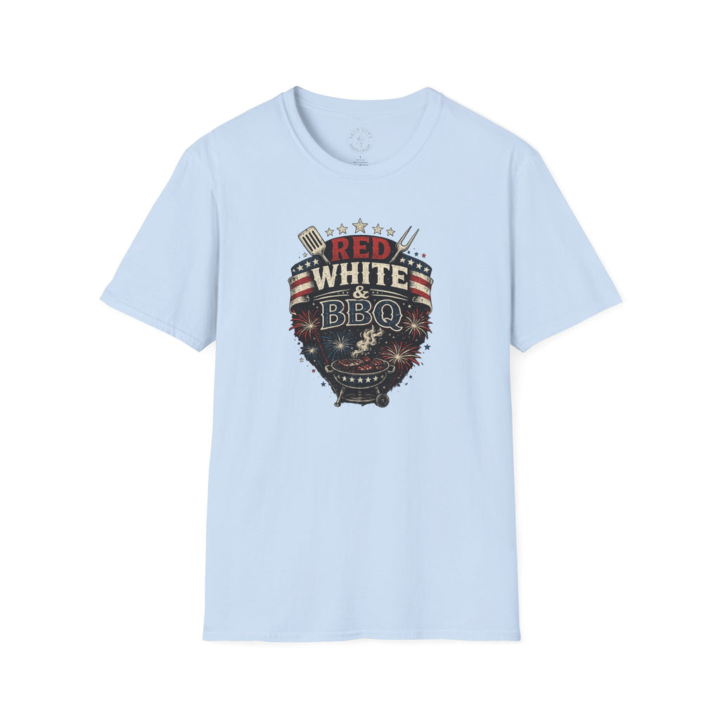 Red, White & BBQ T-Shirt — Patriotic 4th of July Grill Tee
