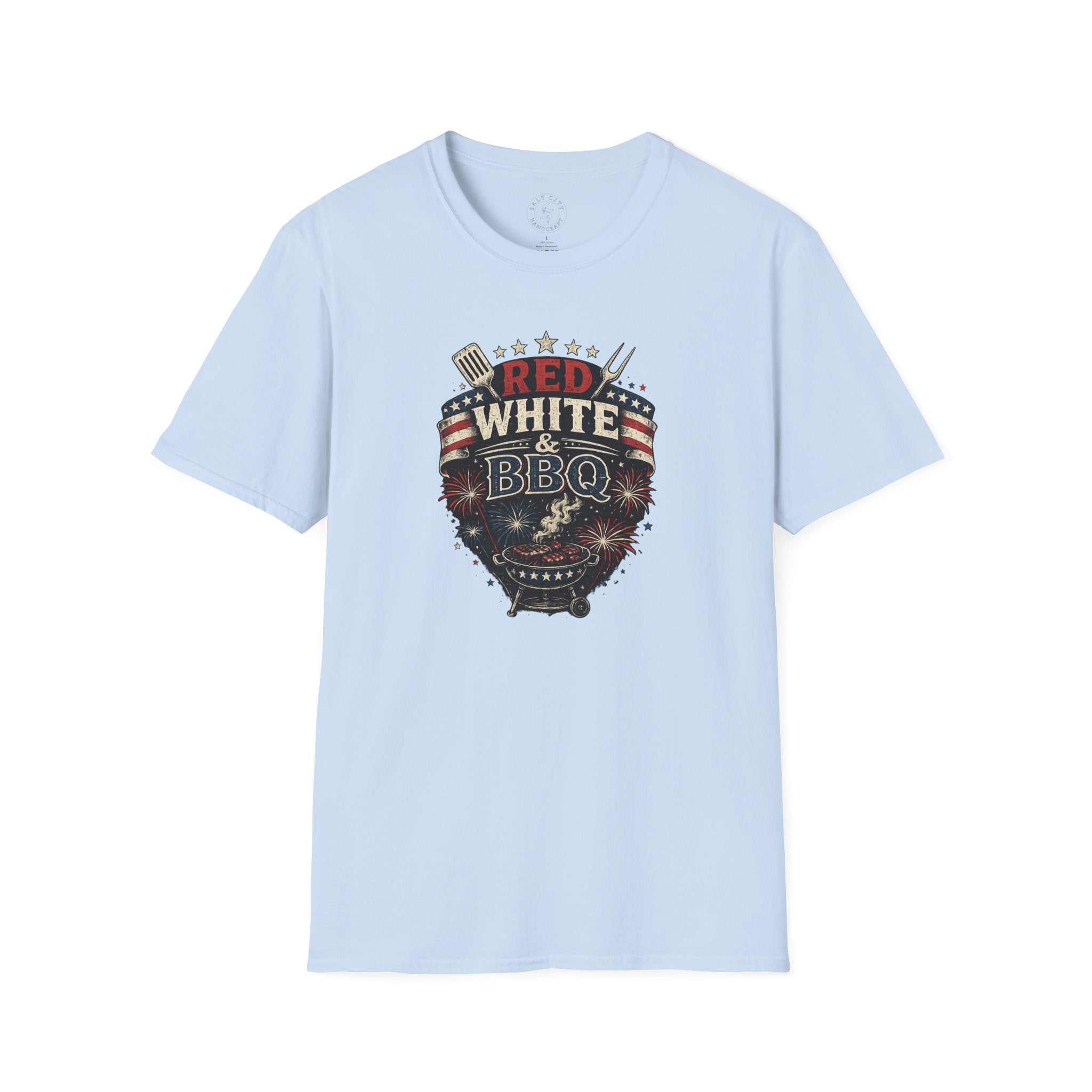 Red, White & BBQ T-Shirt — Patriotic 4th of July Grill Tee