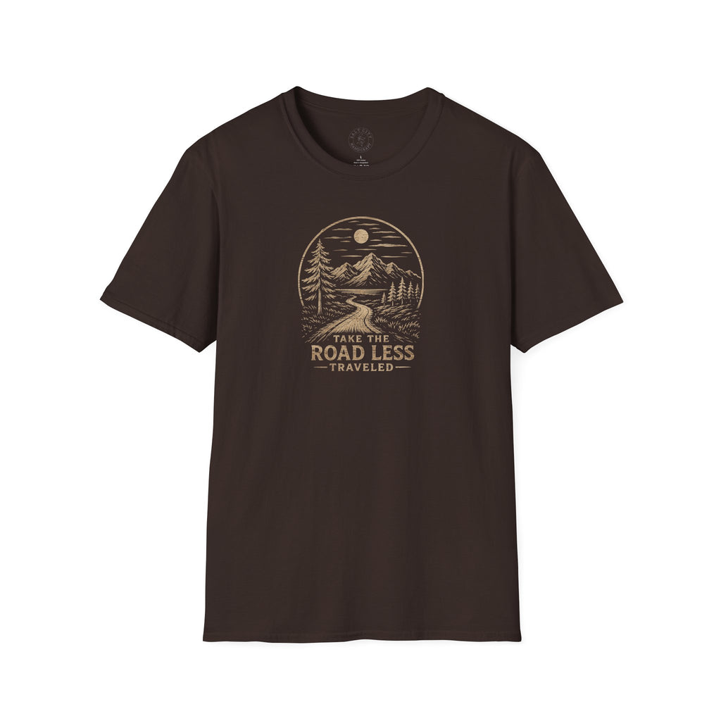 Road Less Traveled Mountain T‑Shirt — 'Take the Road Less' Adventure Tee