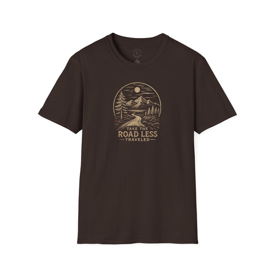 Road Less Traveled Mountain T‑Shirt — 'Take the Road Less' Adventure Tee