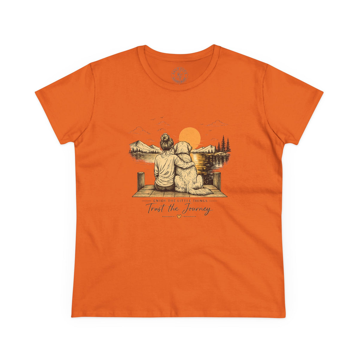 Trust the Journey Women's Cotton Tee - Inspirational Sunset Graphic Tee