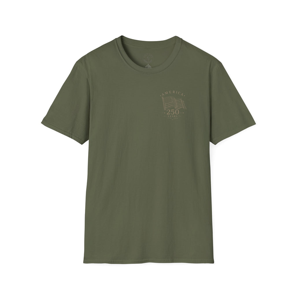 America 250 Years Commemorative T-Shirt | Minimal Patriotic Tee