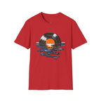 Music Is Art vinyl record sunset T-Shirt | Retro Music Graphic Tee
