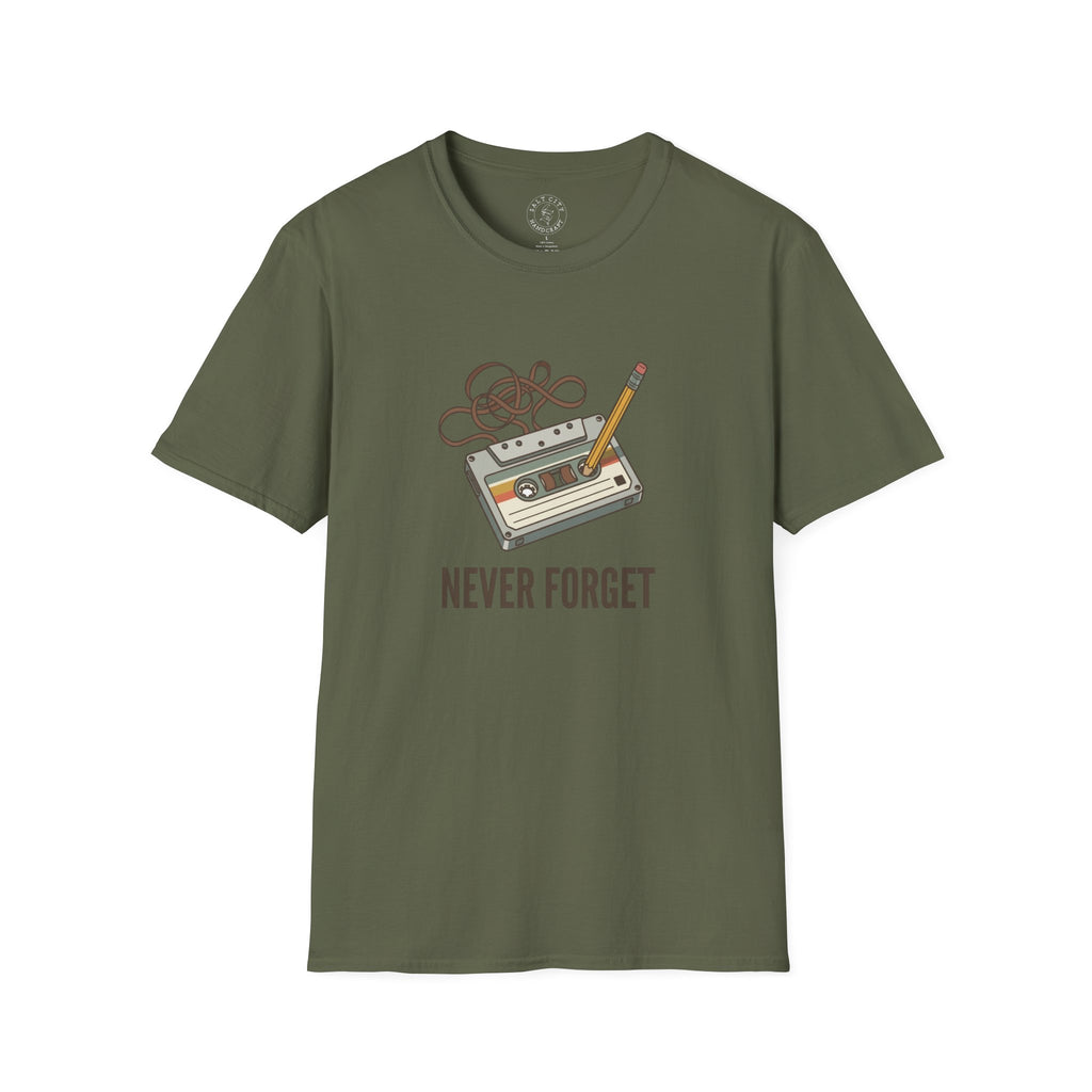 Cassette Tape 'Never Forget' T-Shirt | Retro Music Vintage Tape Shirt
