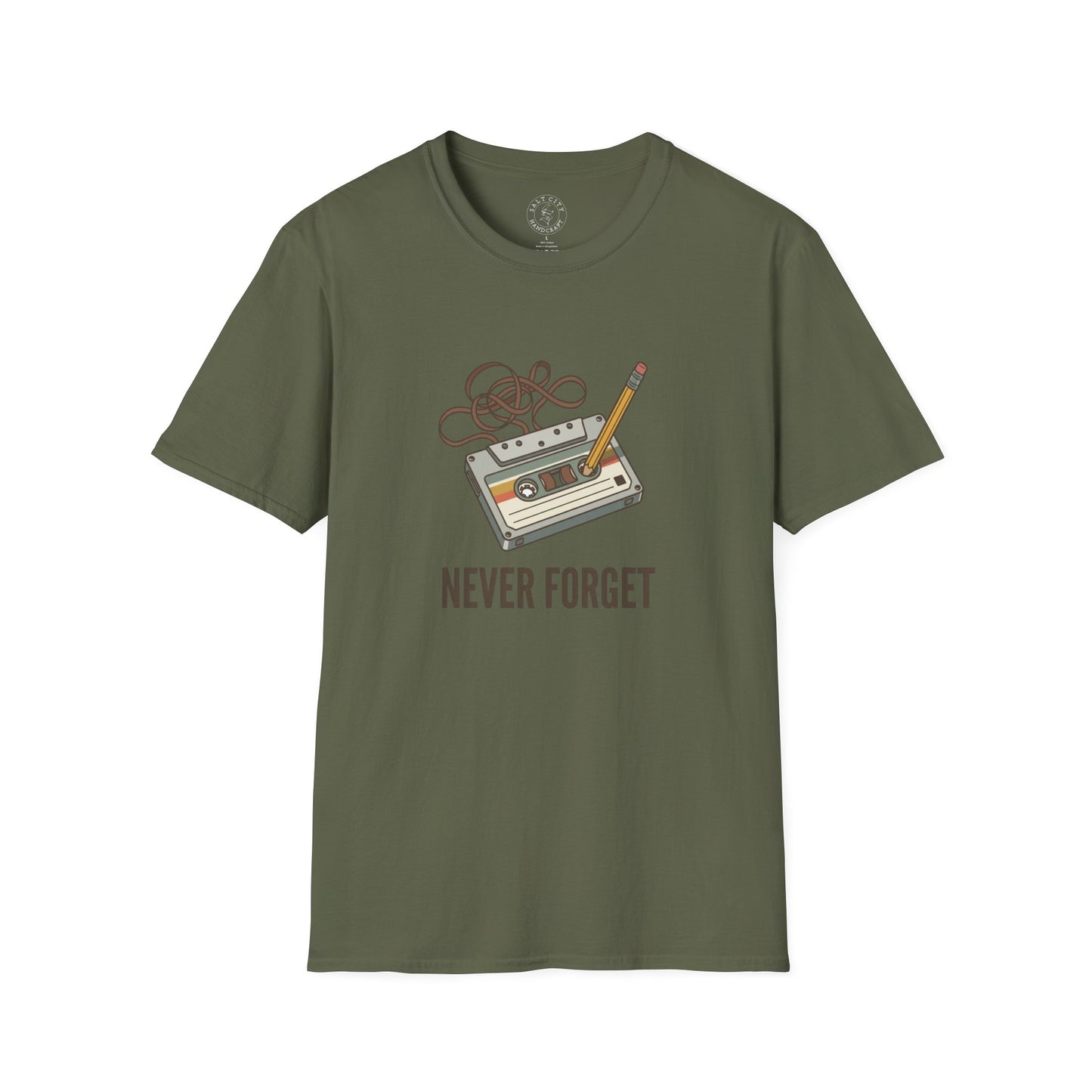 Cassette Tape 'Never Forget' T-Shirt | Retro Music Vintage Tape Shirt