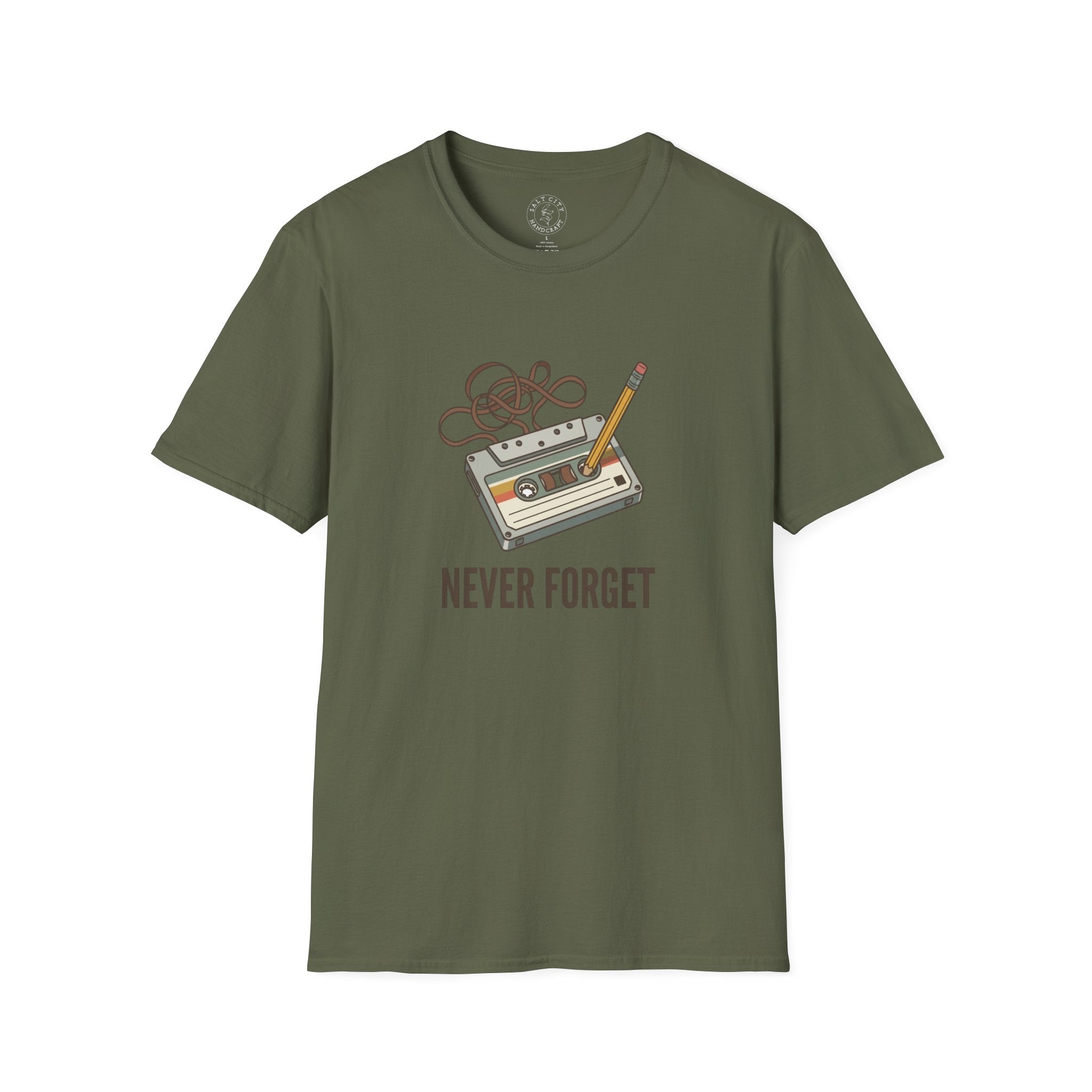 Cassette Tape 'Never Forget' T-Shirt | Retro Music Vintage Tape Shirt