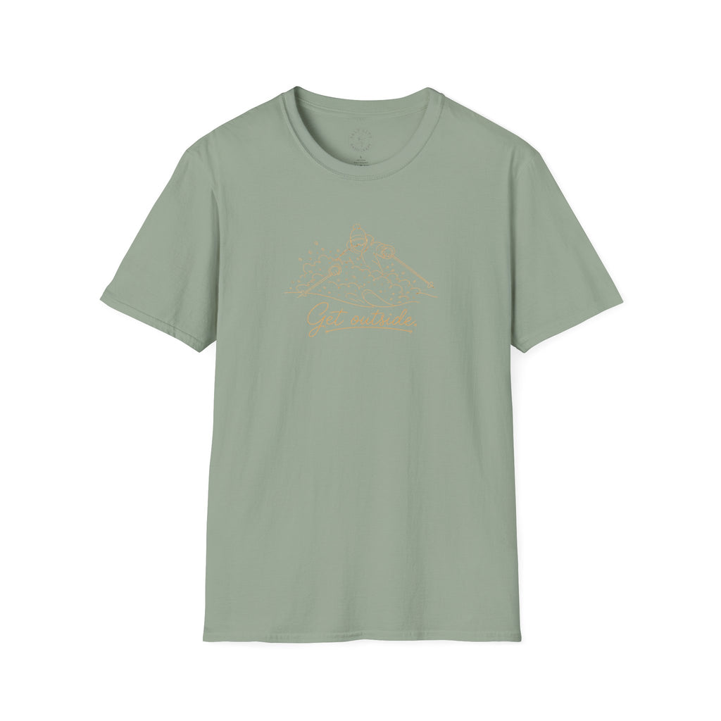 Outdoors T-Shirt — Get Outside Mountain Graphic Outdoor Adventure Tee