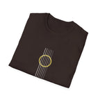 Minimal Acoustic Guitar Graphic T-Shirt | Yellow Guitar Strings