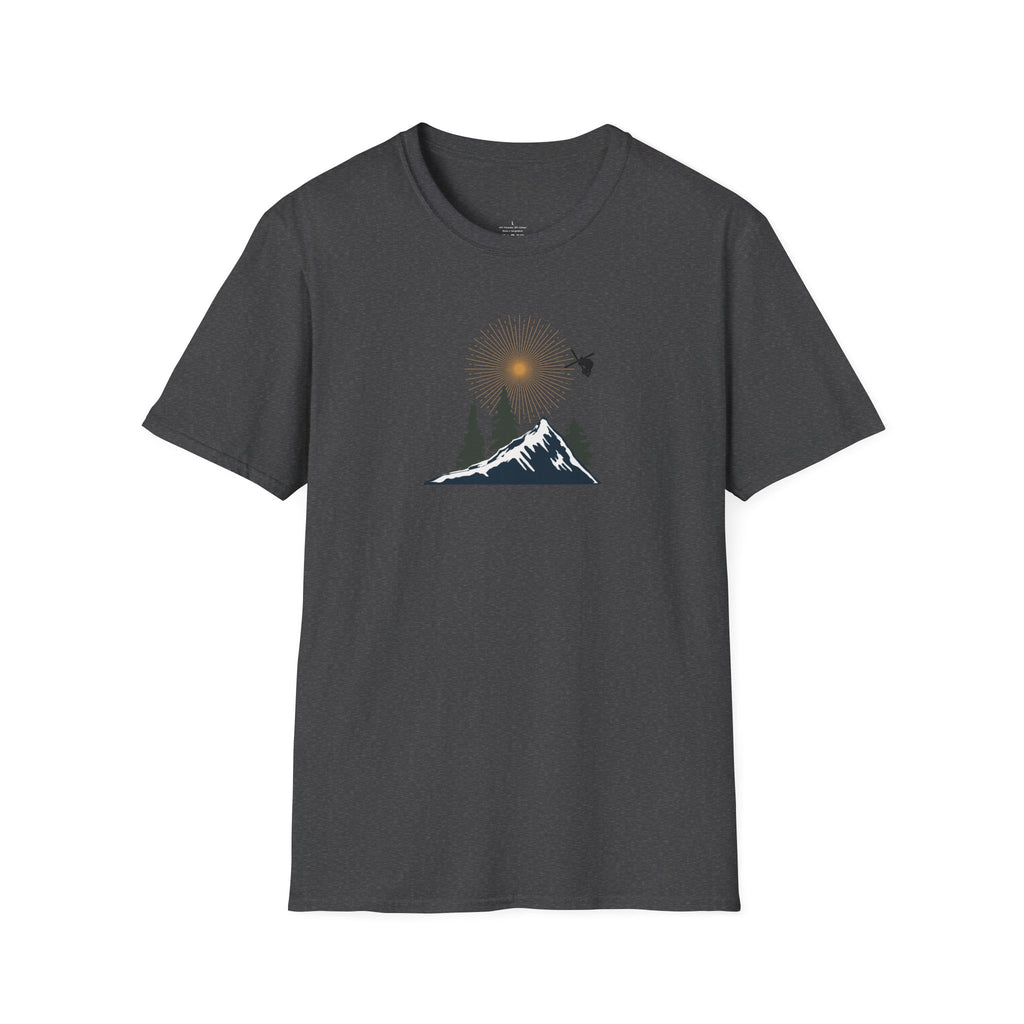 Backcountry Skier T-Shirt | Nature Minimalist Outdoor | Sunset Skier