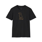 Minimal Outline Labrador T-Shirt — Simple Line Dog Tee for Pet Lovers