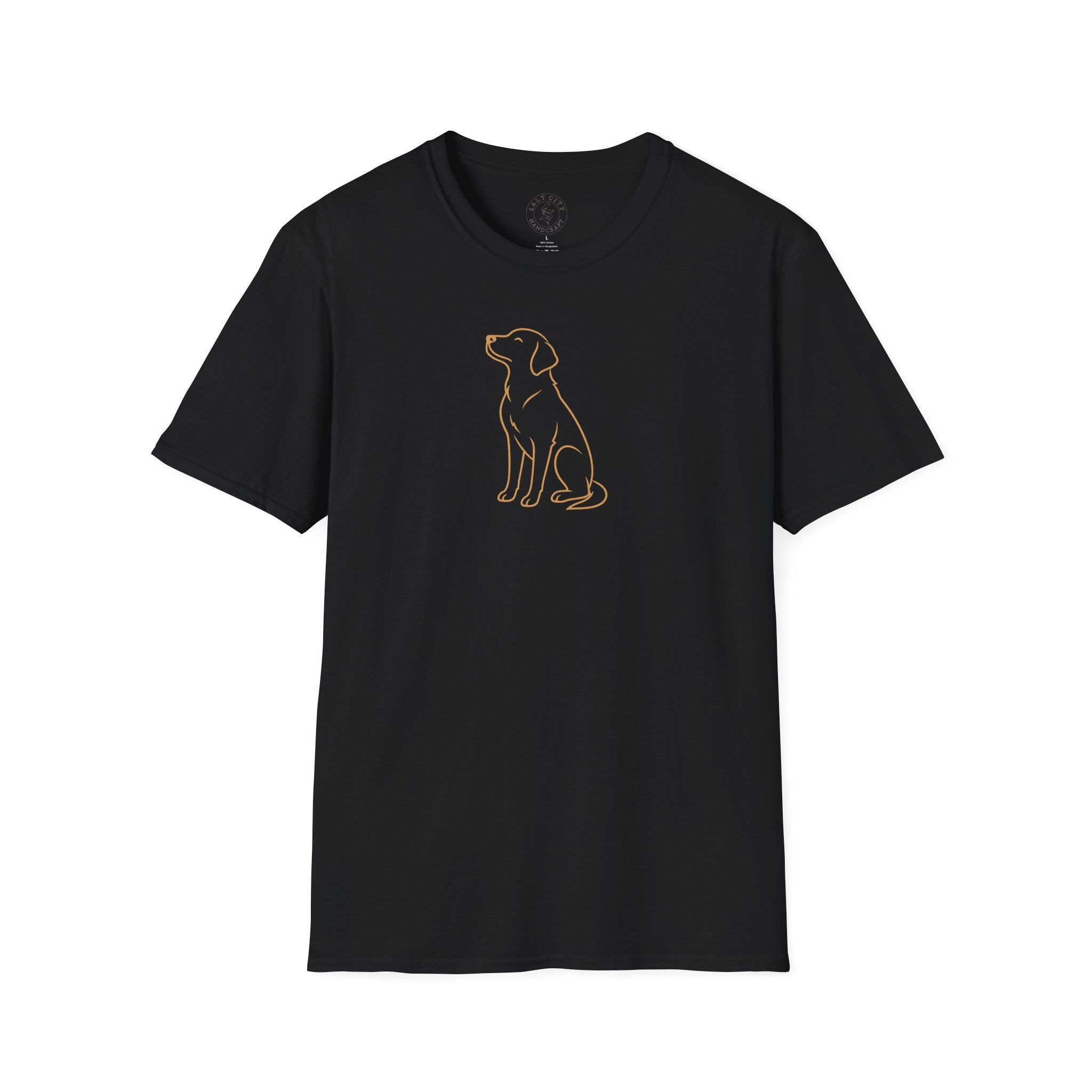Minimal Outline Labrador T-Shirt — Simple Line Dog Tee for Pet Lovers