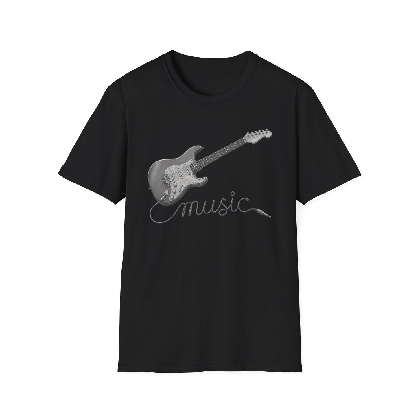 Guitar 'Music' Graphic T-Shirt — Vintage Electric Guitar Tee