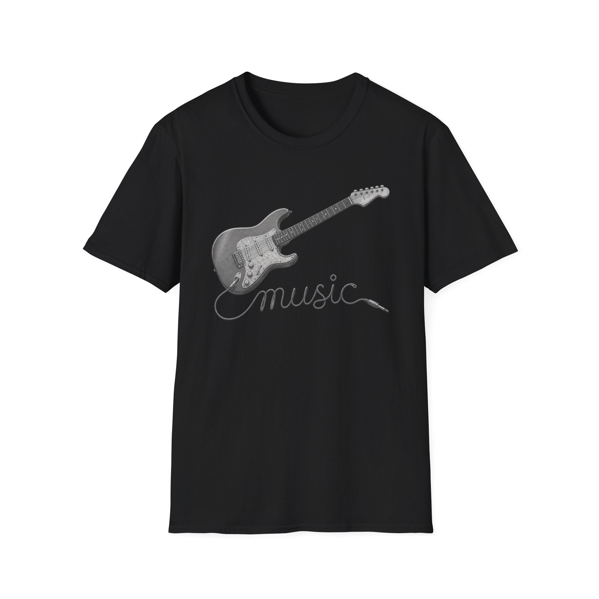Guitar 'Music' Graphic T-Shirt — Vintage Electric Guitar Tee