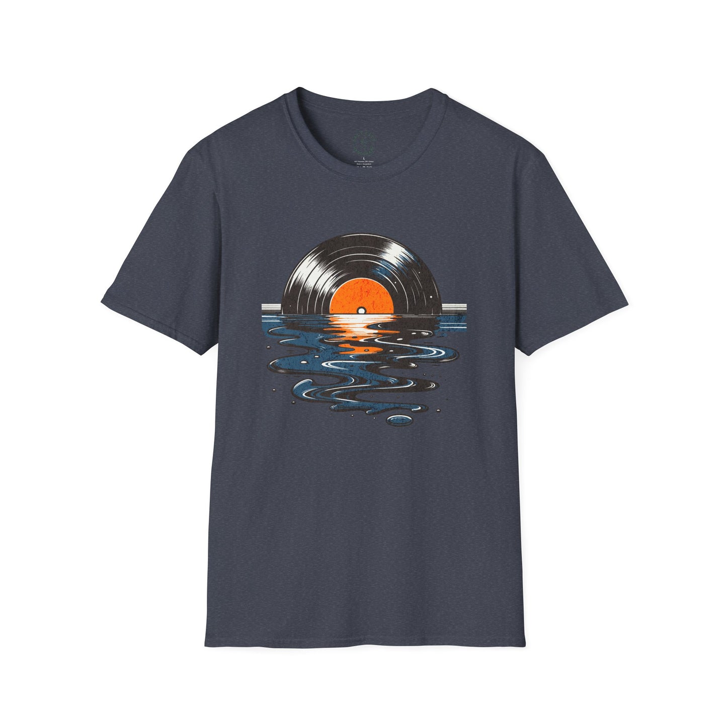 Music Is Art vinyl record sunset T-Shirt | Retro Music Graphic Tee