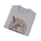 This Is Prolly My Awesomest T-Shirt — Funny Retro Rainbow Animal Graphic Tee