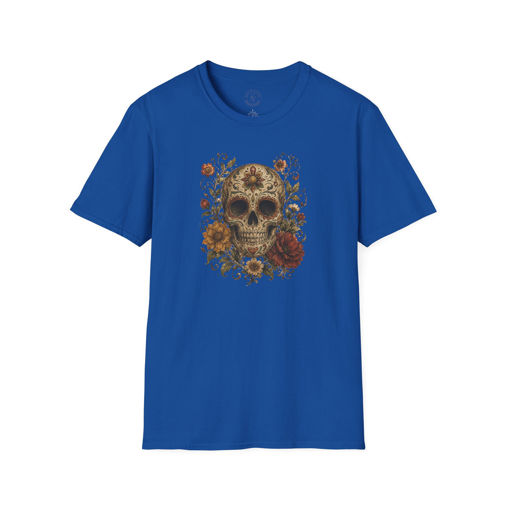 Floral Skull T-Shirt - Day of the Dead Skull Tee