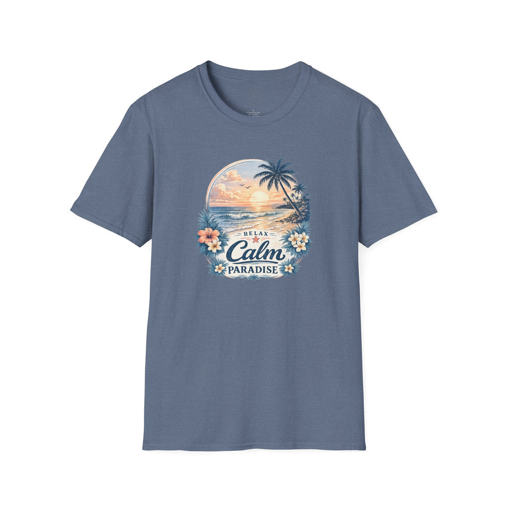 Calm Paradise Sunset T-Shirt — Tropical Beach Graphic Tee