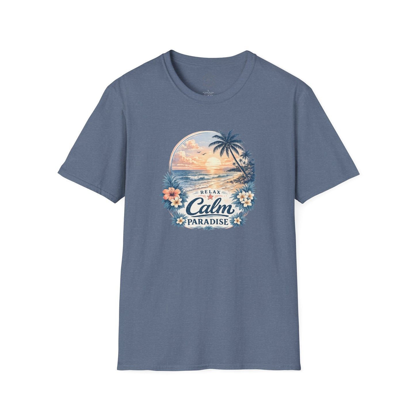 Calm Paradise Sunset T-Shirt — Tropical Beach Graphic Tee
