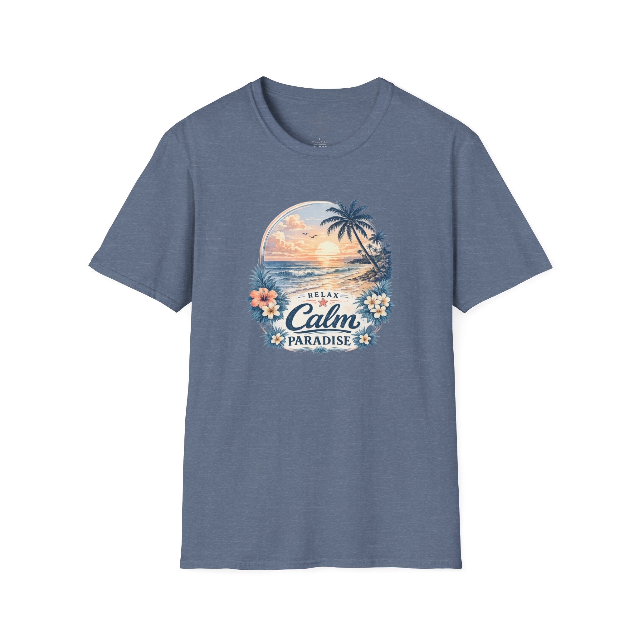 Calm Paradise Sunset T-Shirt — Tropical Beach Graphic Tee
