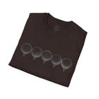 Row of Golf Balls T-Shirt | Minimalist Golf Design | Sports Apparel