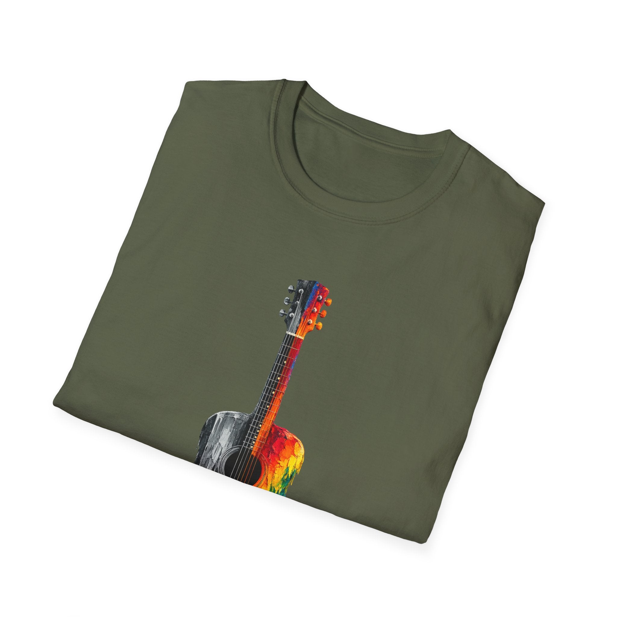 Acoustic Guitar Paint T-Shirt | Acoustic Guitar Shirt