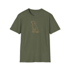 Minimal Outline Labrador T-Shirt — Simple Line Dog Tee for Pet Lovers