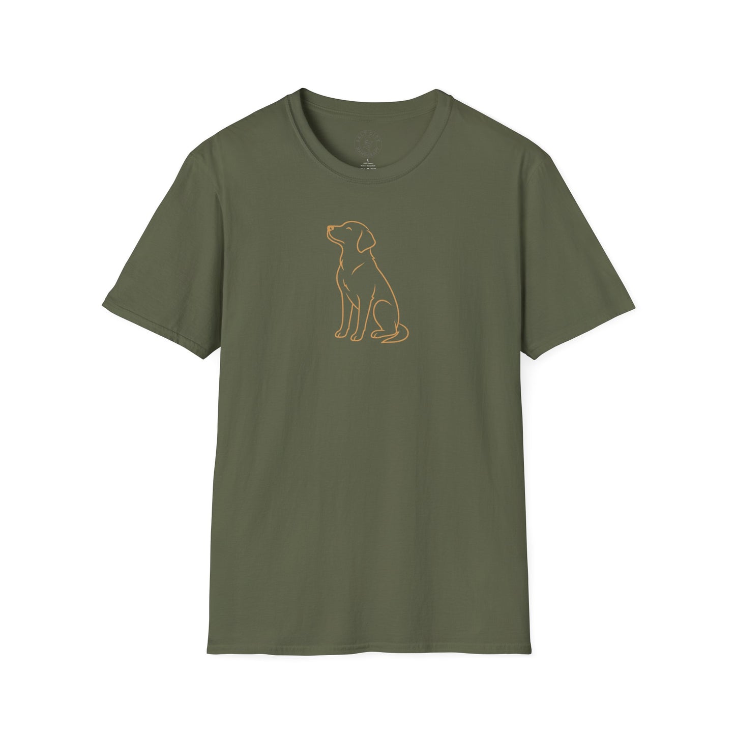 Minimal Outline Labrador T-Shirt — Simple Line Dog Tee for Pet Lovers