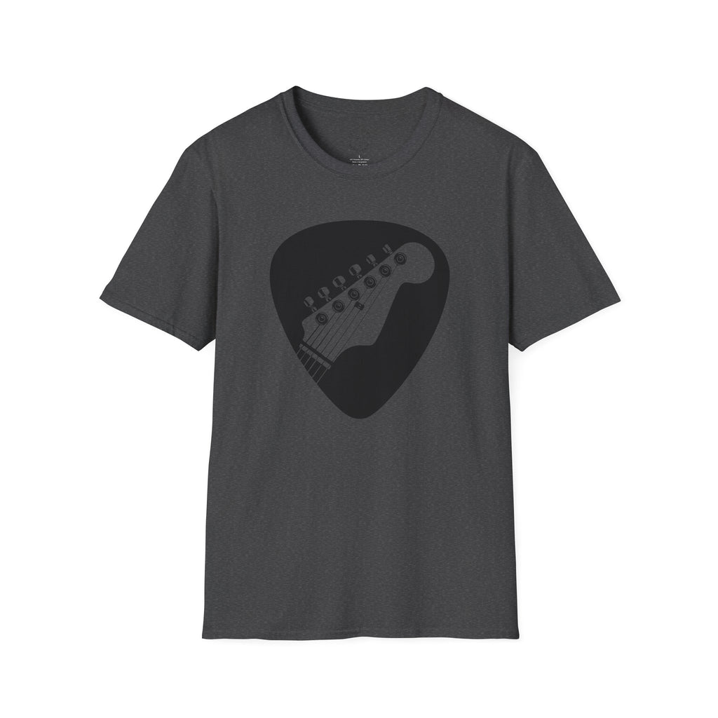Guitar Pick with Electric Guitar Headstock T-Shirt | Guitar Tee